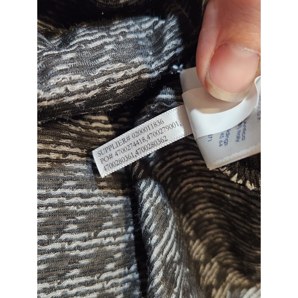 Chaps Houndstooth Herringbone Fit & Flare Dress Women's 16 Black and White EUC - Picture 5 of 9